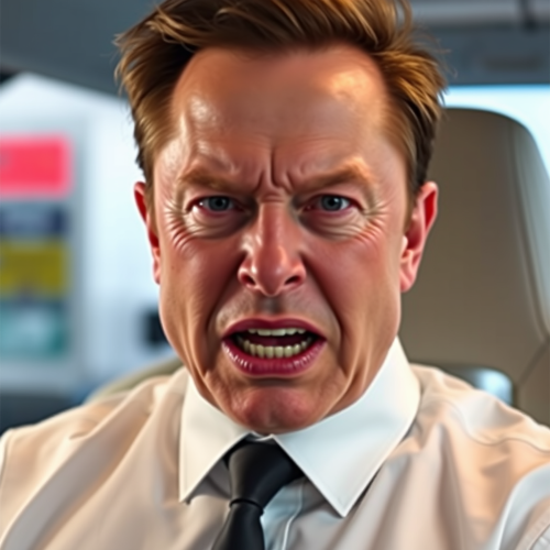 The Angry Expression of Elon Musk