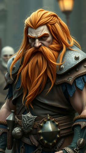 The Auburn-Haired, Muscular Dwarf in Leather Armour
