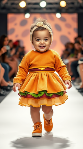 The Baby Fashion Show: Chic Hamburger-Inspired Outfit