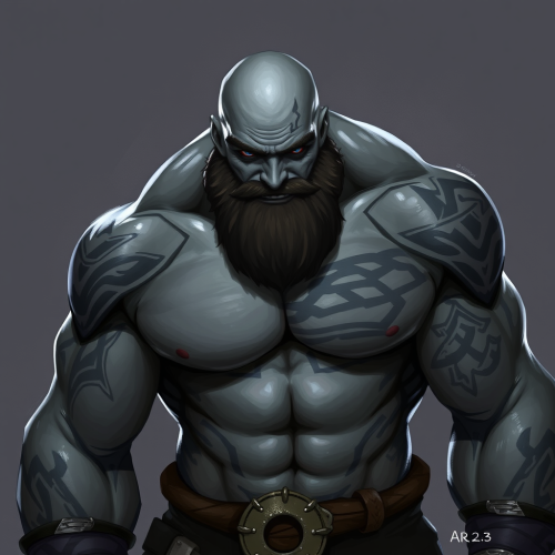 The Bald, Muscular Viking with Blue Eyes