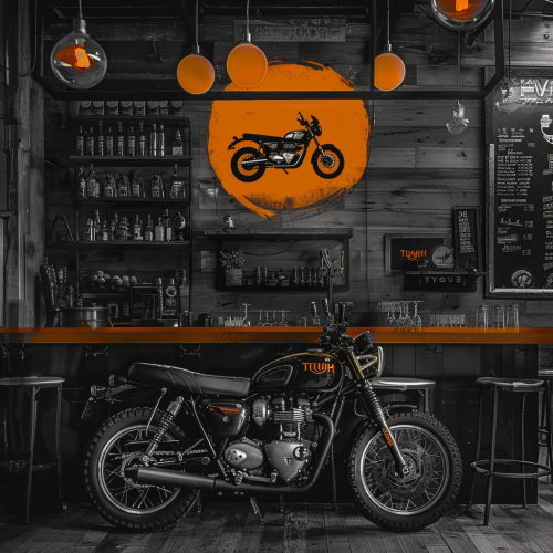 The Black and White Motorcycle Logo