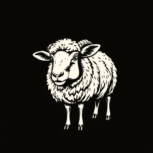 The Bold, Graphic Line Art of a Sheep