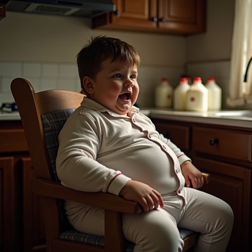 The Boy Chugging Weight Gain Milk at Night