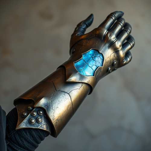 The Bronze Medieval Fantasy Prosthetic Arm Glows