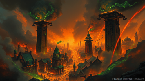 The Chaos in a Burning Fantasy Town The Chaos in a Burning Fantasy Town