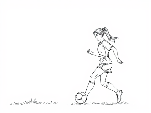 The Colorless Football Player Holding a Ball Image