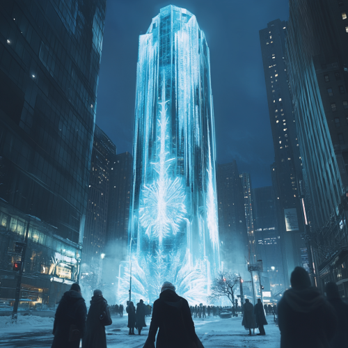 The Colossal Ice Palace in Modern City