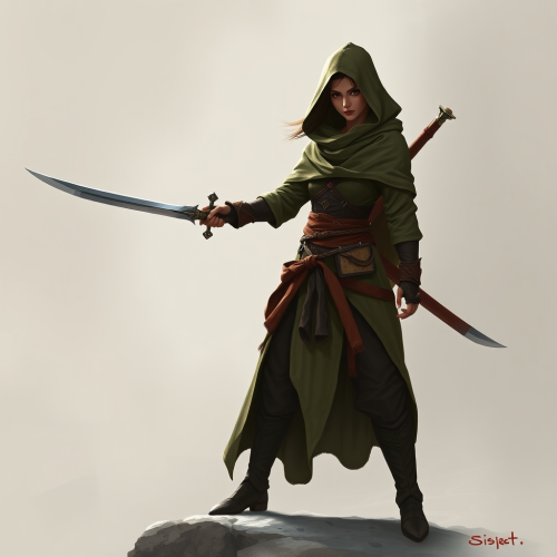 The Dagger-Loving Female Monk in a Cloak