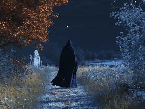 The Dark Death Reaper in the Fall Fields