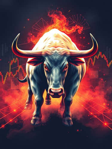 The Dynamic Stock Market Bull Poster Design