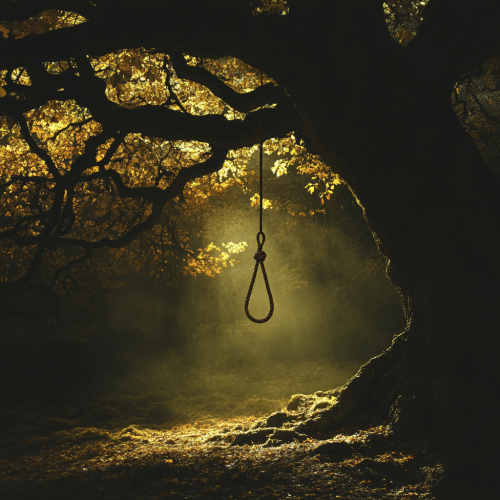 The Empty Noose on Oak Tree Branch