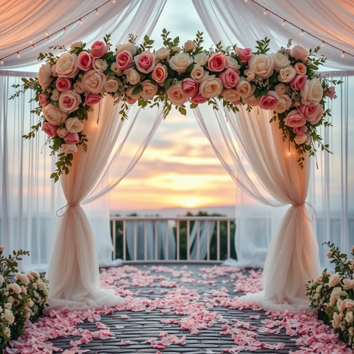 The Enchanting Fairytale Wedding in a Sunset Garden