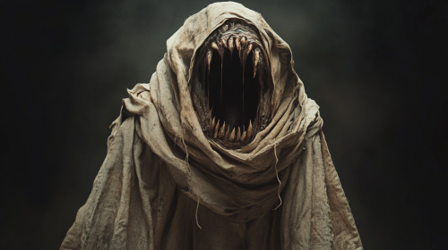 The Evil Sack Monster in Shadowed Pit