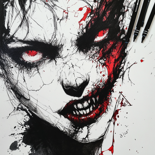 The Evil Woman Becomes a Demon Portrait