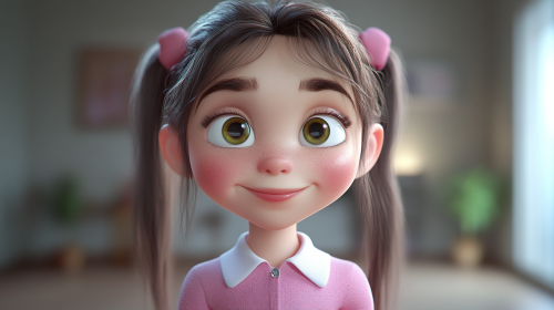 The Fashionable 10-year-old Kazakh Girl in Disney Style