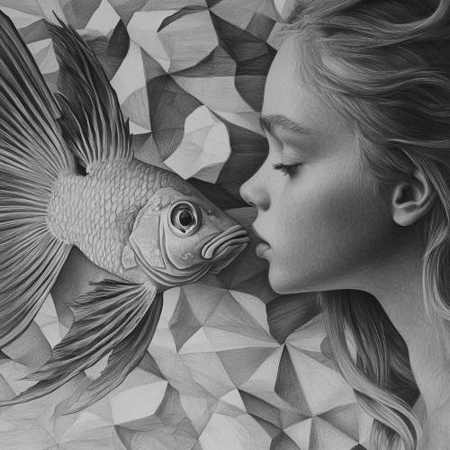 The Firefish-Girl: A Hyperrealistic Pencil Drawing