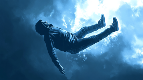 The Floating Man in the Sky