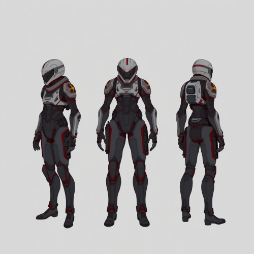 The Four-Armed Sci-Fi Character from Multiple Angles