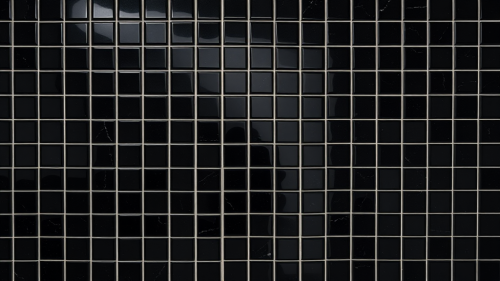 The Glossy Black Square Tile Wall