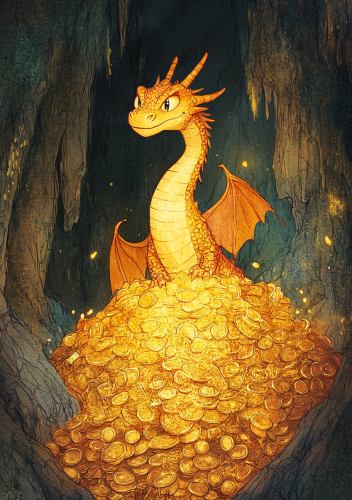 The Golden Dragon Protects Its Treasure