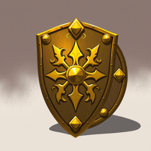 The Golden Paladin's Shield in DnD Style