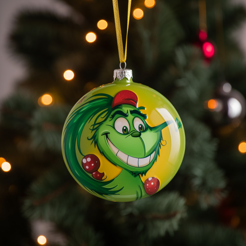 The Grinch Christmas Ornament: Festive and Playful Design