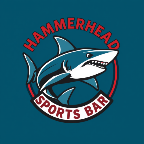 The Hammerhead Sports Bar Logo with Shark