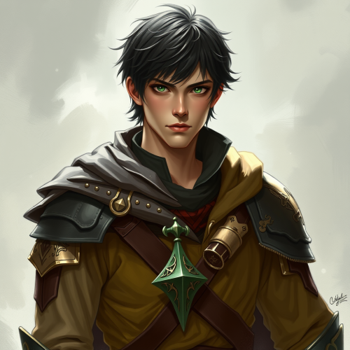 The Handsome Paladin with Dark Hair and Green Eyes