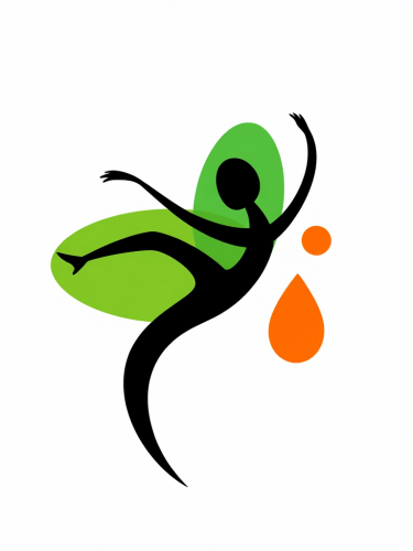 The Harmonious Dance: Abstract Art with Silhouette