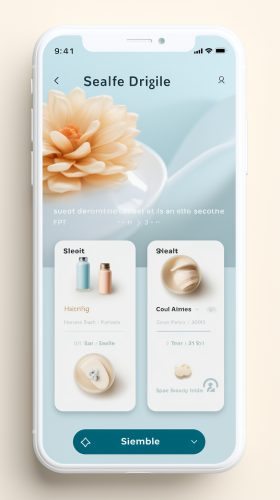 Health Brand Mobile App with Pastel Blue Accents