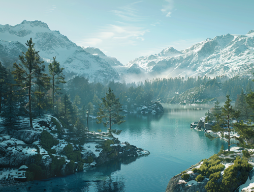 The Hyper Realistic Alpine Forest: A Cinematic View