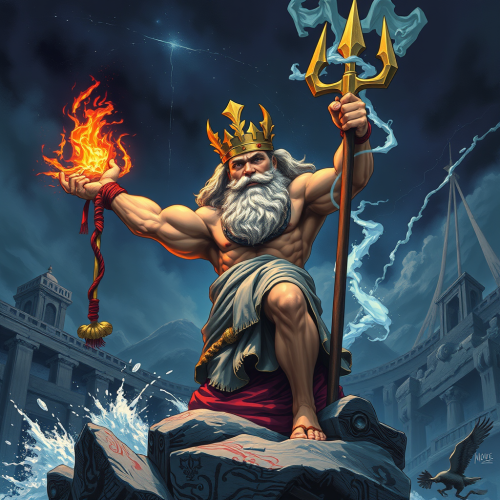The Hyper-Realistic Graphic Novel Depiction of Zeus