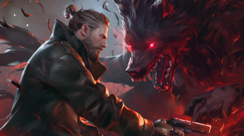 The Intense Battle: Policeman vs. Fierce Wolf