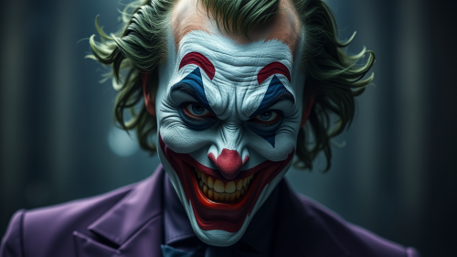 The Joker's Serious Laughter