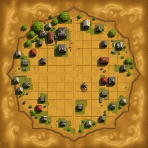The Marketplace Battlemap with Square Grid Layout The Marketplace Battlemap with Square Grid Layout
