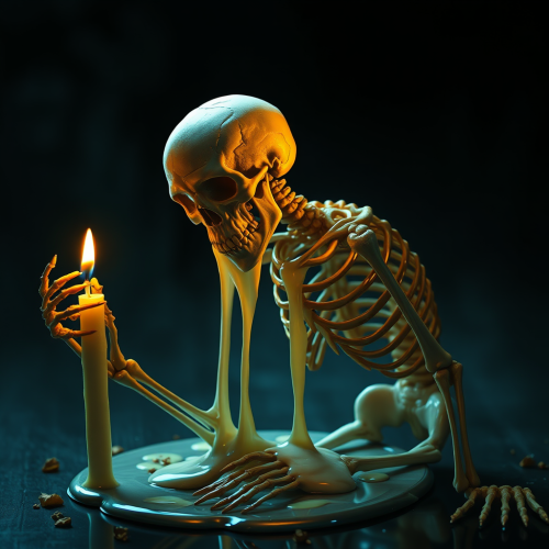 The Melting Skeleton Candle