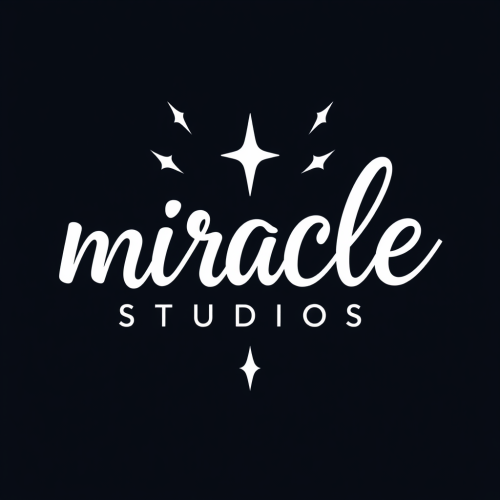The Miracle Studios Logo in Cursive Font