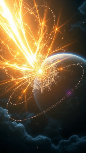 The Mystical Awakening Energy Vortex in Space