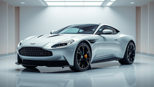 The Near Future Aston Martin in White Showroom