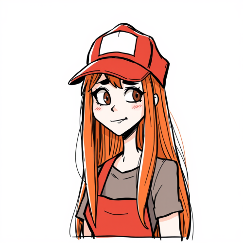 The Nervous Red-Haired Pizza Delivery Girl Drawing