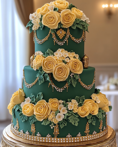 The Persian Moroccan Turkish Inspired Green Cake