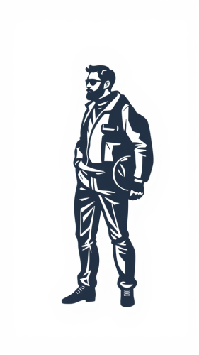 The Pilot: A Minimalist Adventure Logo