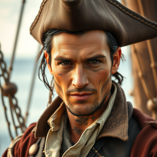 The Pirate Captain: A Handsome, Scarred Historical Figure
