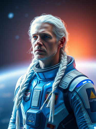 The Pleiadian Man with Braided White Hair