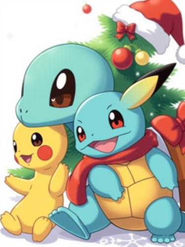 The Pokemon Quartet Celebrating Christmas Together