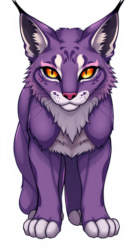 The Purple Lynx With Scars and Blind Left Eye