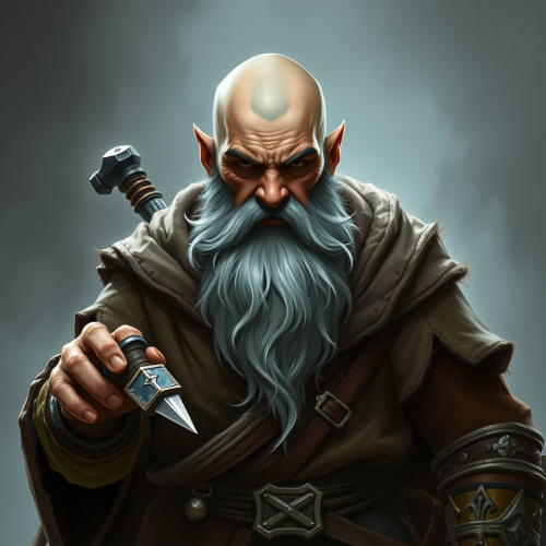 The Sad Dwarf Monk in Fighting Stance