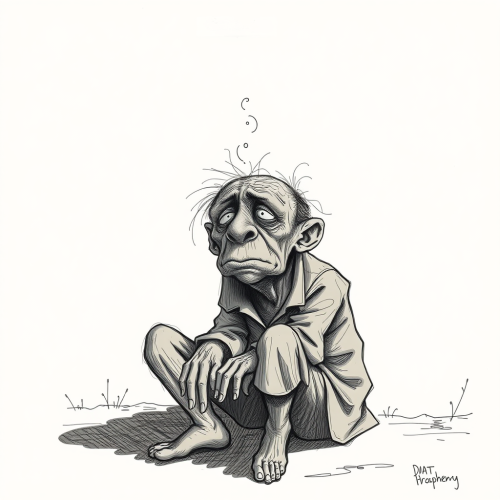 The Sadness Clown's Humorous Changing Position Mock-up