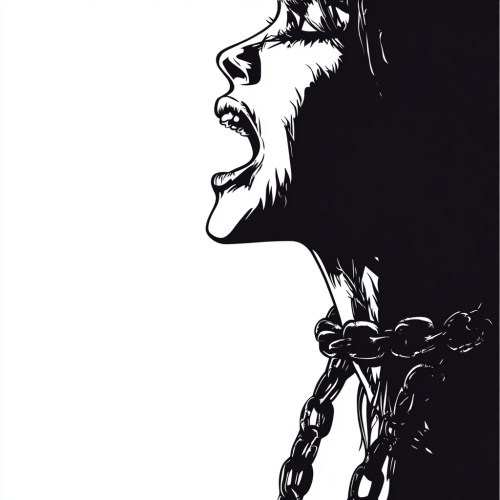 The Scary Woman with Chain Screaming