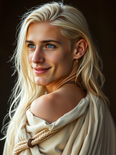 The Serene, Tribal Man with Blue Piercing Eyes